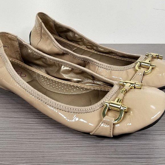 Me Too 'Legend 2.0' Ballet Flat, Driftwood Patent Leather, Womens Size 7.5 M - Picture 1 of 11